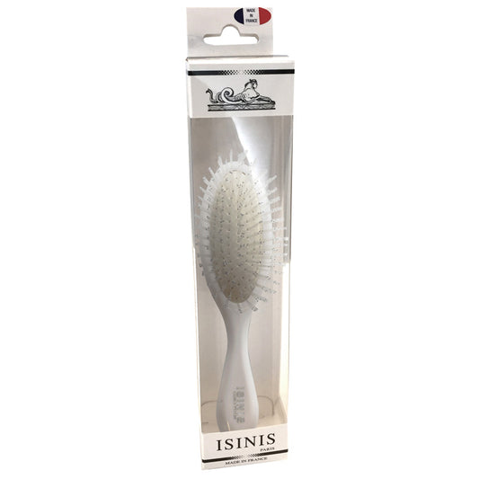 Isinis Brush Paddle Oval White Glitter