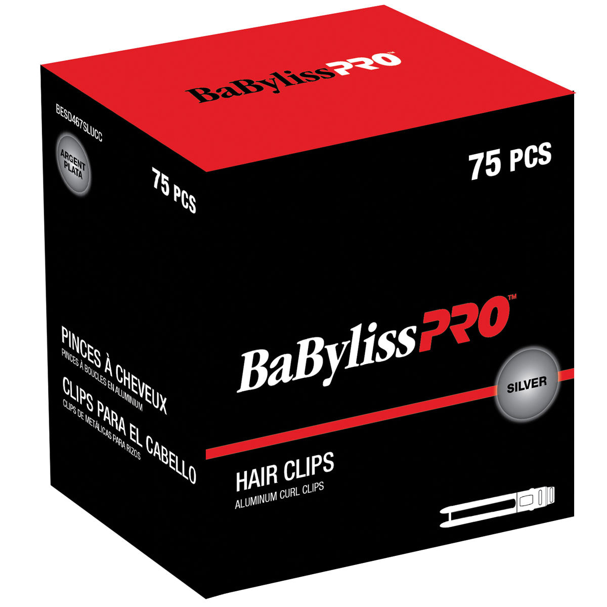 Babyliss Pro Aluminum Clip 75/box