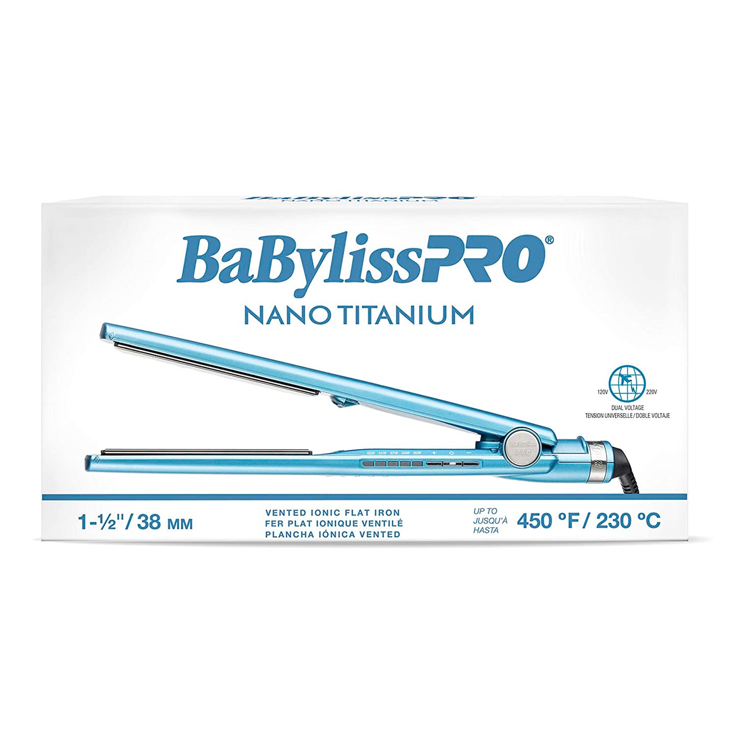 Fer Plat Babyliss Pro Nano 1-1/2'' Mouillée-à-sec