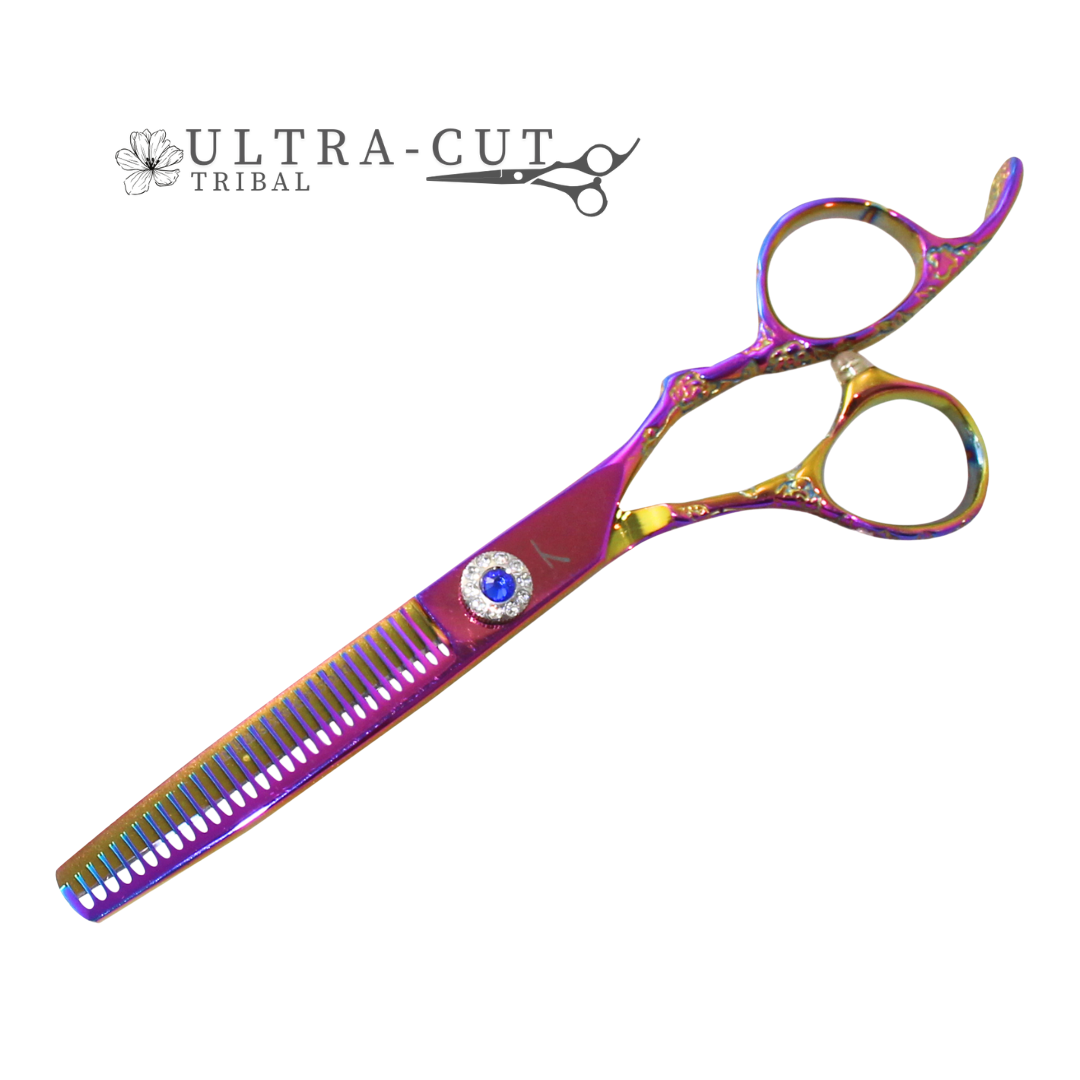 Kit Tribal Ciseau Blues Rose et Or Coupe/Amincir Droitier 5.5''