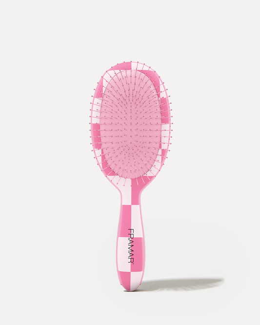 Framar Detangle Brush Checked Pink
