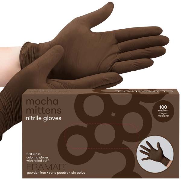 Framar Nitrile Glove Mocha Medium