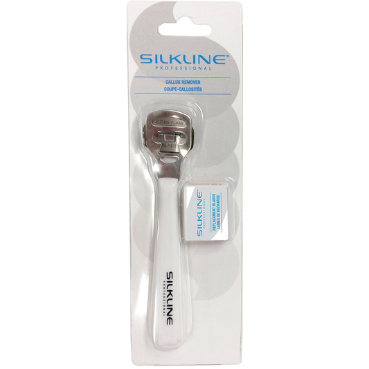 Silkline callus remover with steel head and plastic handle