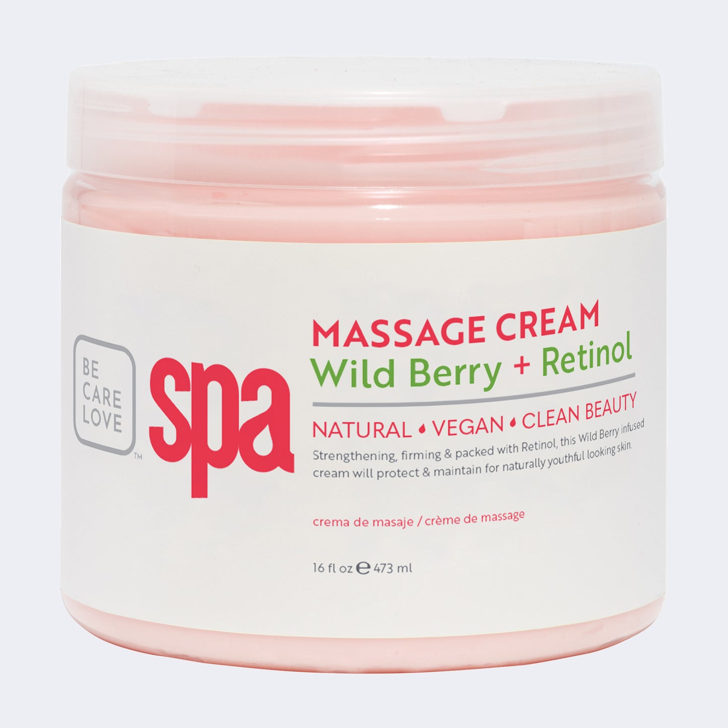 SPA Wild Berry + Retinol Massage Cream 16oz