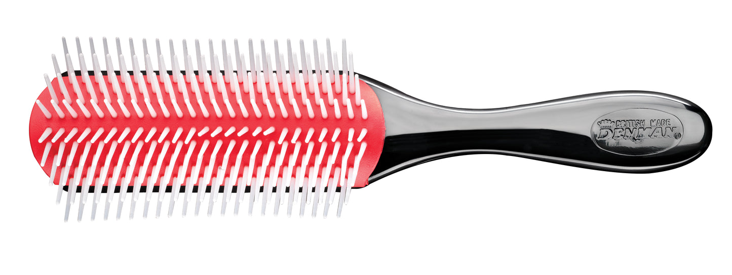 Denman Brush 9 Rows Black/Red