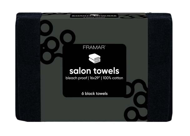 Framar Black Cotton Towels