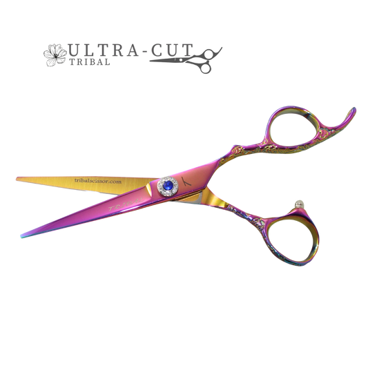 Tribal Scissor Ultra-Cut Blues Rose & Gold Cutting/Thinning 6'' Right Handed Kit