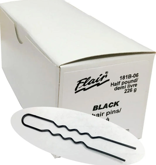Flair Hair Pin Clip 3"" Black