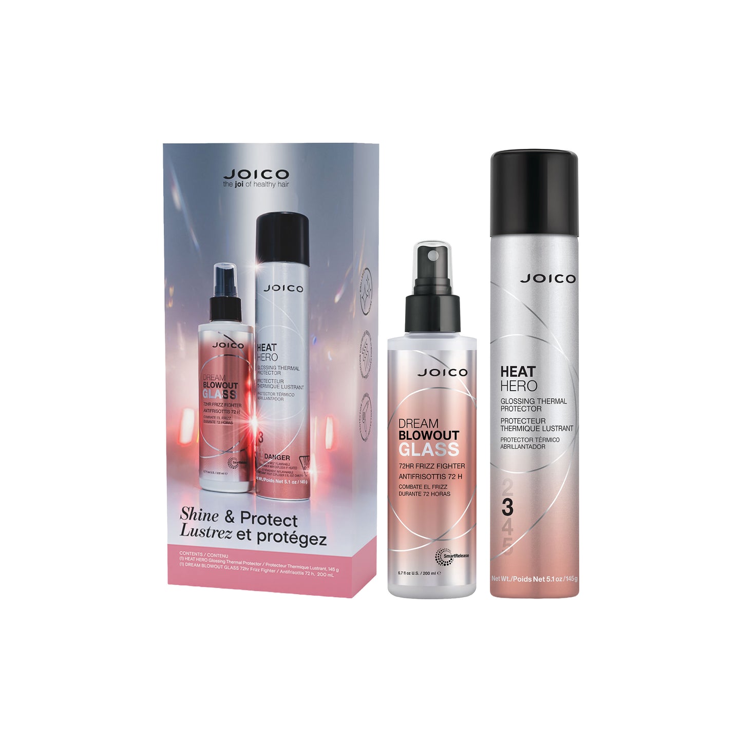 Joico Heat Hero/Dream Blowout Glass Holiday Duo