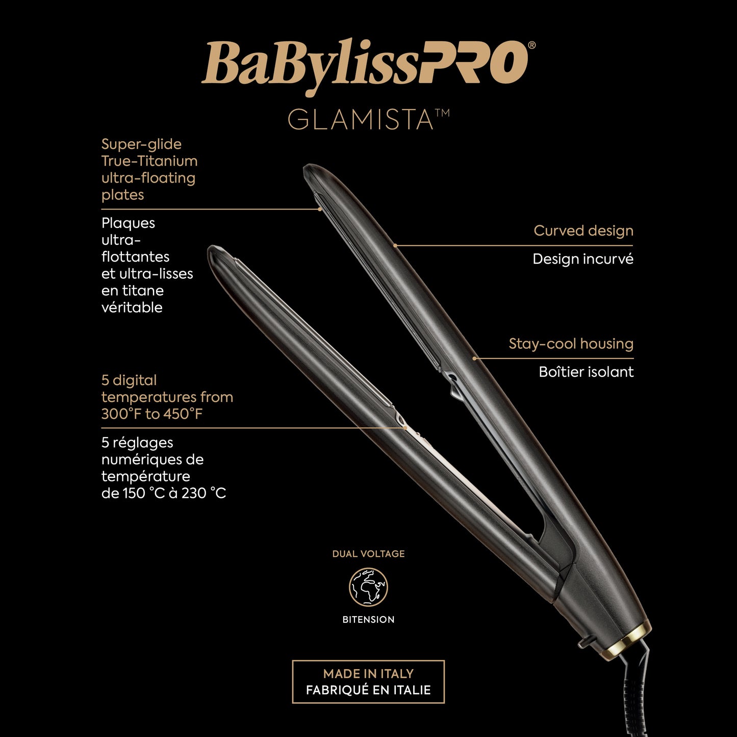 Fer Plat Babyliss Pro Italien 1"