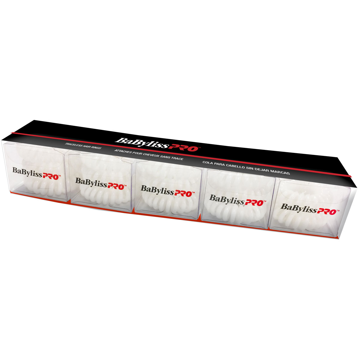 Babyliss Pro Traceless Hair Rings White 5/box