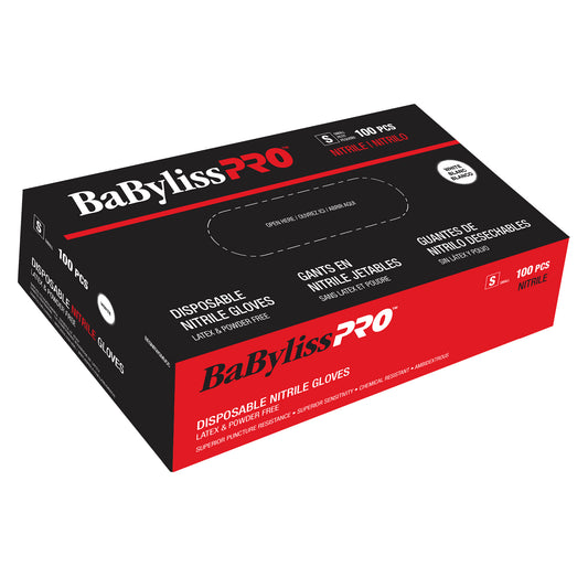 Glove Babyliss Pro Nitrile White Small 100/box
