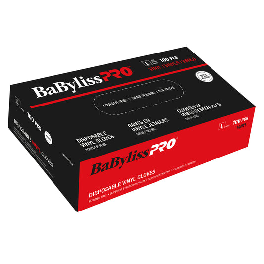 Glove Babyliss Pro Vinyl Powder Free Large 100/box