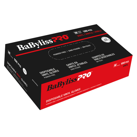 Babyliss Pro Vinyl Powder Free Glove Medium 100/box