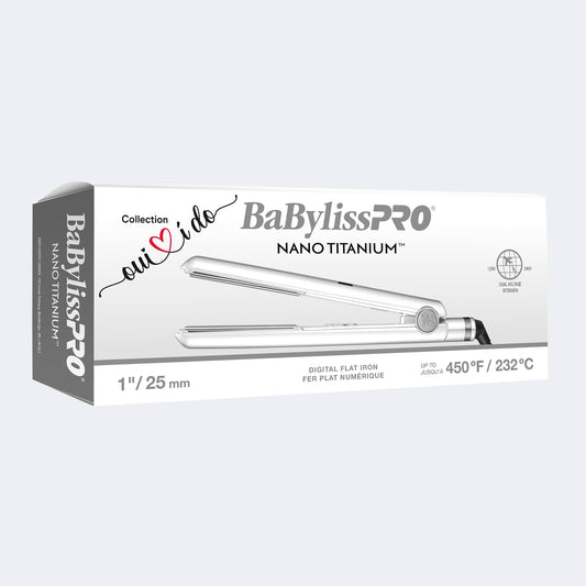 Babyliss Pro Nano Titanium 1" Flat Iron "I Do - Limited Edition"