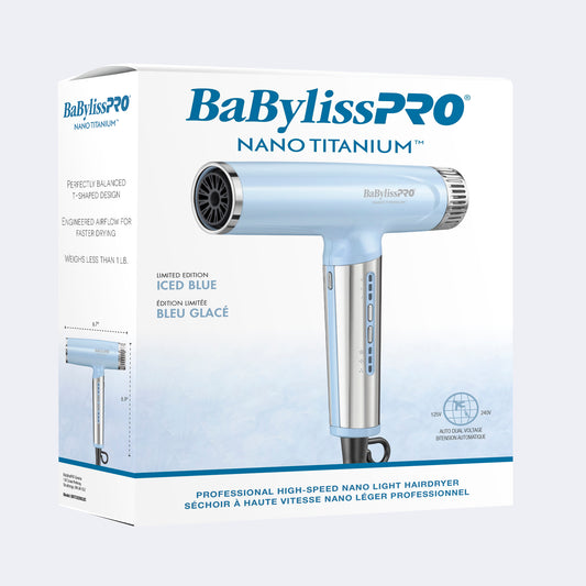 Dryer Babyliss Pro BNTC9200C high speed nano light ICED BLUE