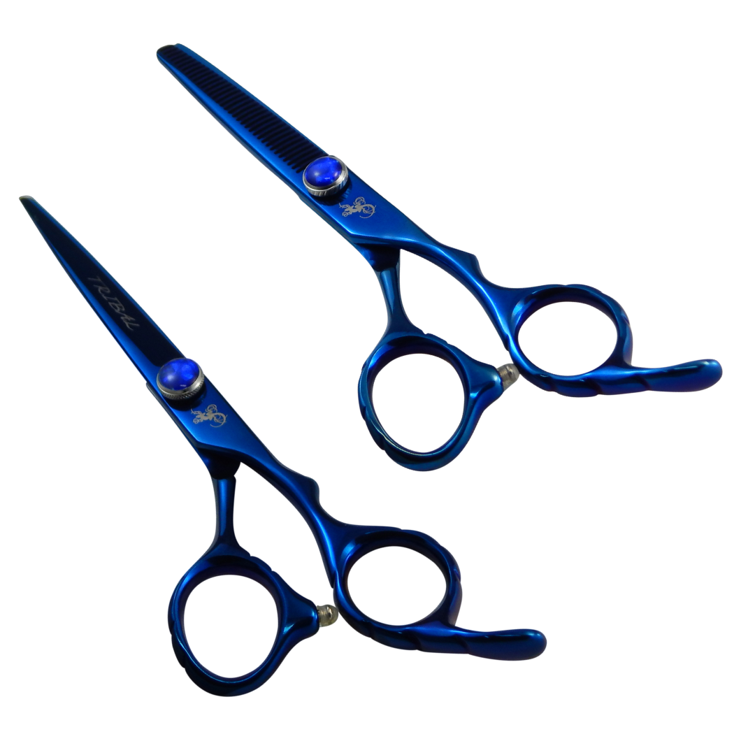 Tribal Scissor Duo Blue Cutting/Thinning 5.5'' Right Handed Kit