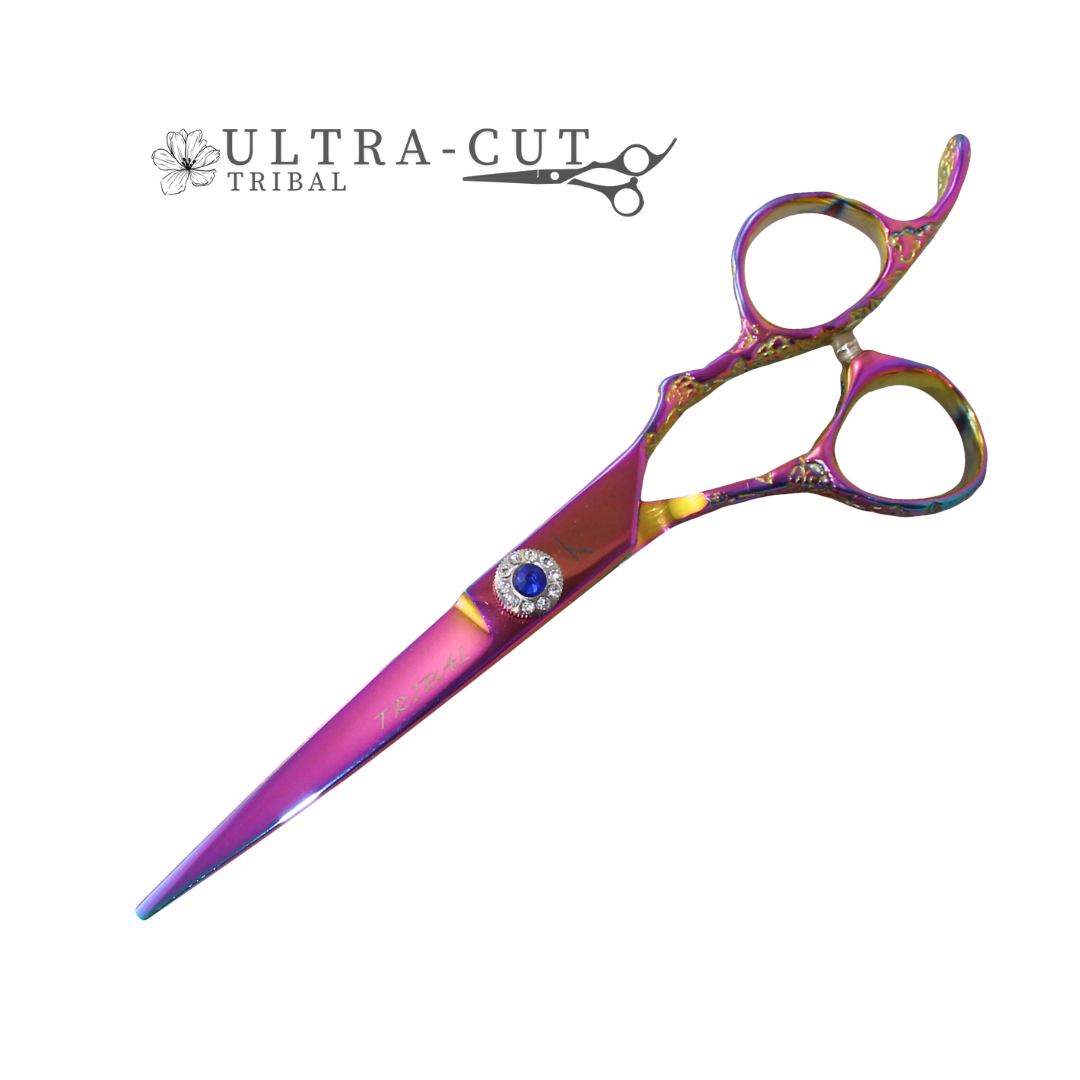 Kit Tribal Ciseau Blues Rose et Or Coupe/Amincir Droitier 5.5''