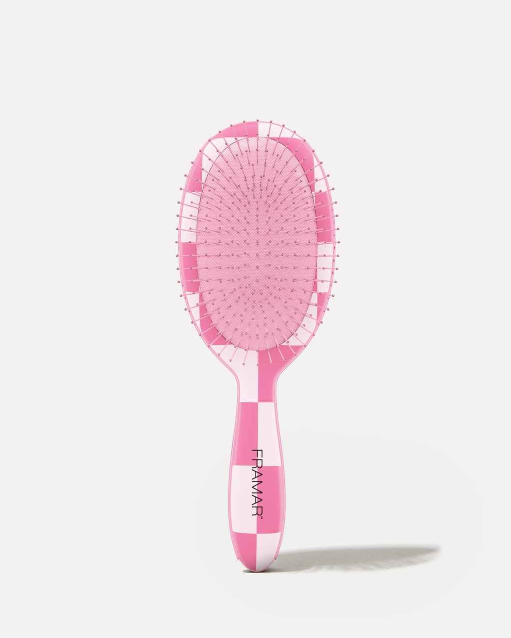 Framar Detangle Brush Checked Pink