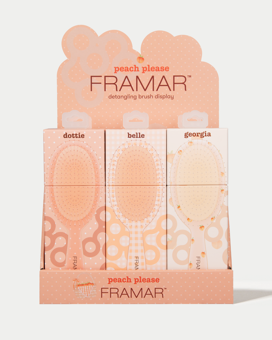 Intro Brosse Framar Démêlante "Peach Please" 9pcs