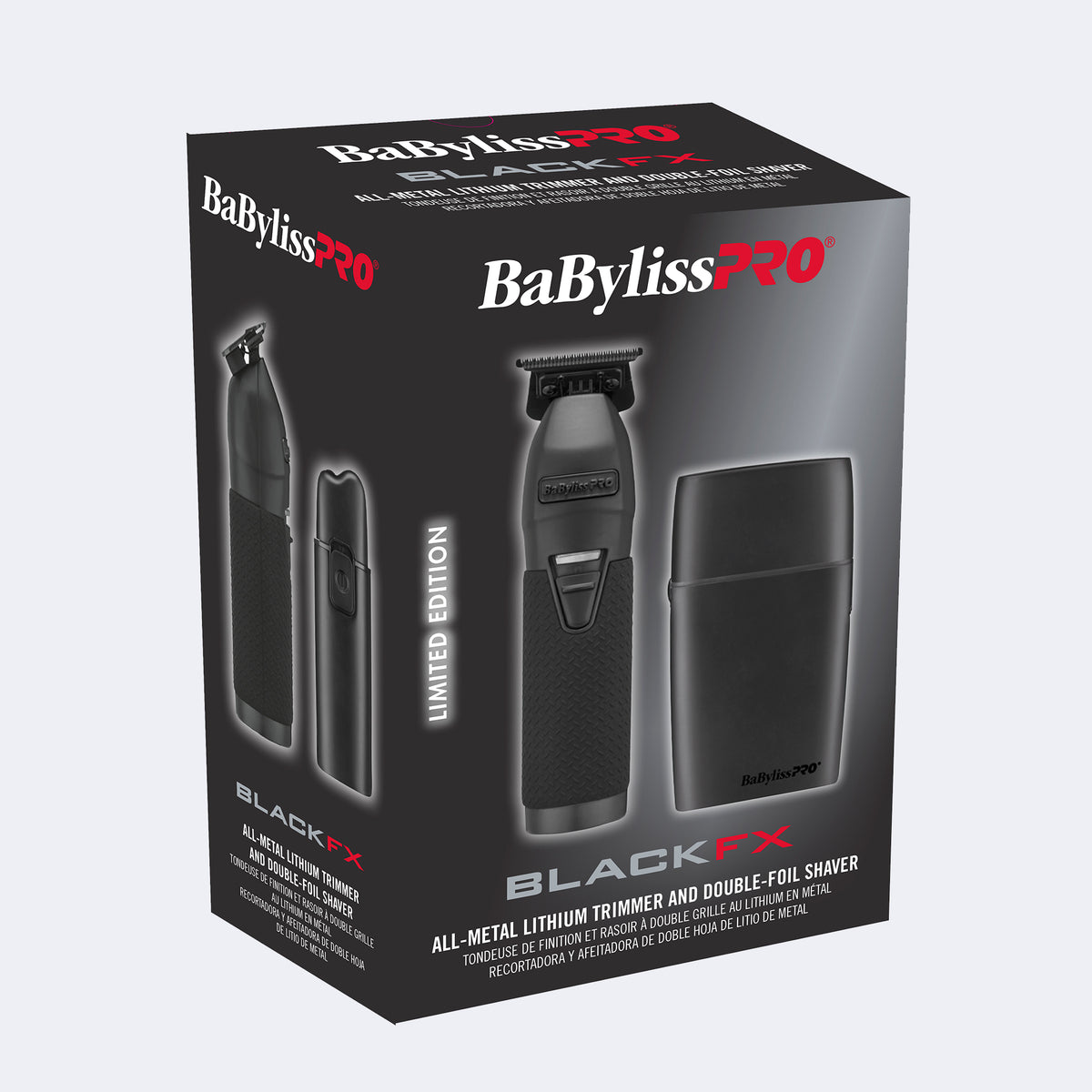 Babyliss Pro Black FX Duo Double-Blade Finishing Trimmer and Shaver