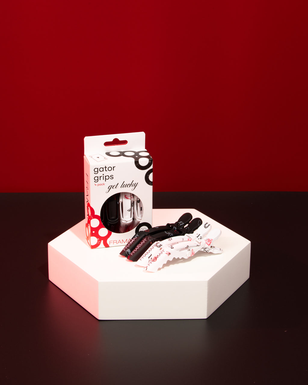 Framar Gator Clip Get Lucky 4/pk