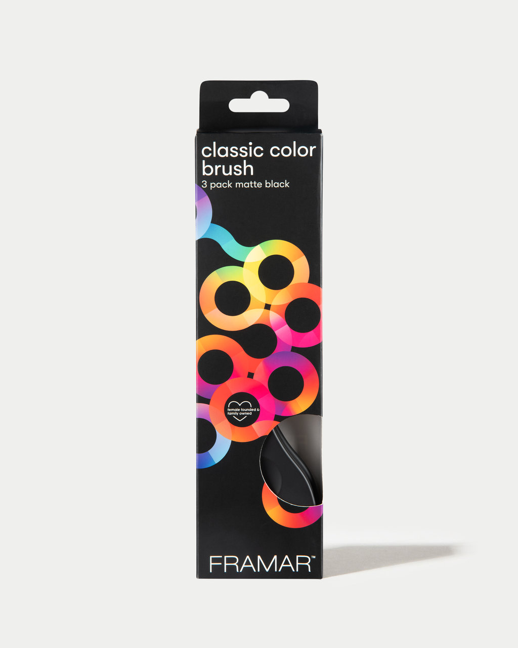 Framar Classic Brush Matte Black 3/pk