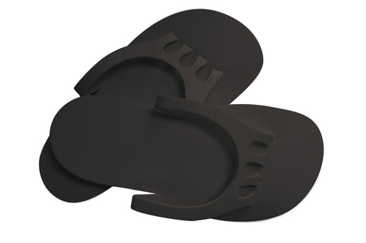 Dannyco disposable pedicure slippers Black 1/pkg.