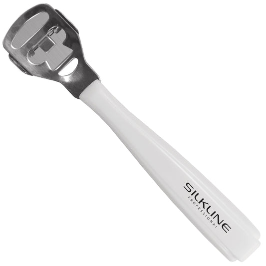 Silkline callus remover with steel head and plastic handle