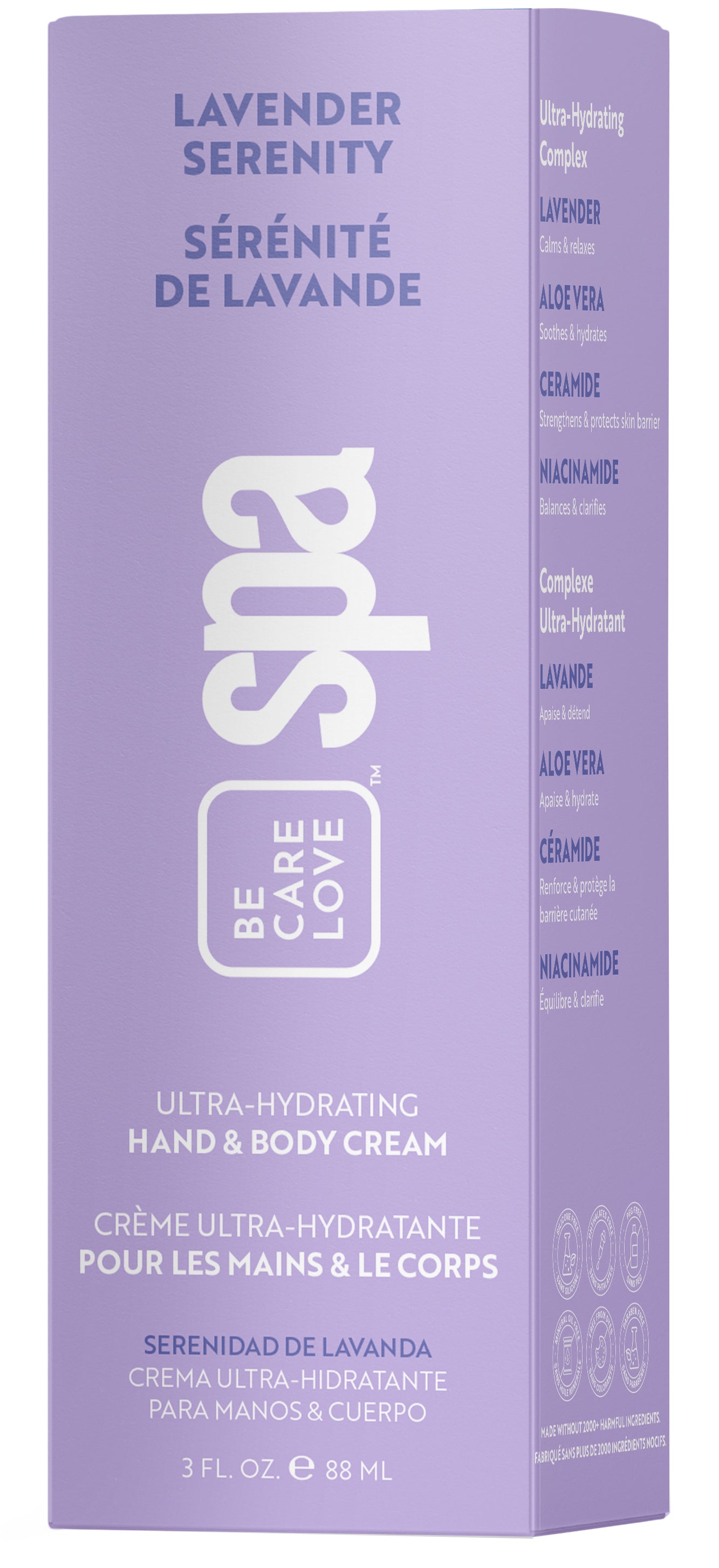 SPA Hand & Body Cream Lavender 3oz