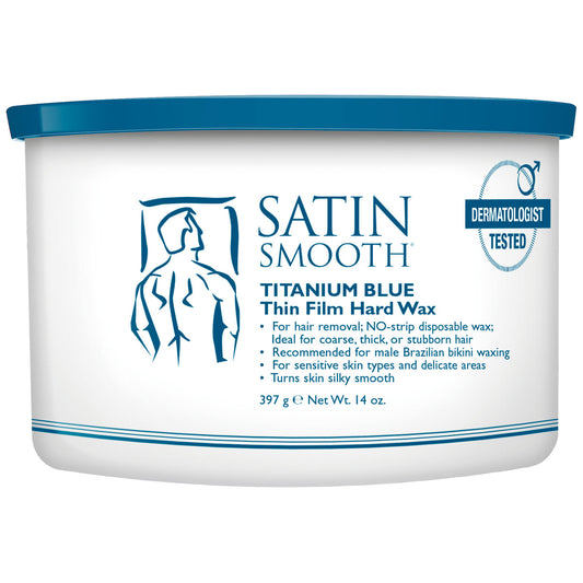 Satin Smooth Titanium Blue Firm Wax 14oz