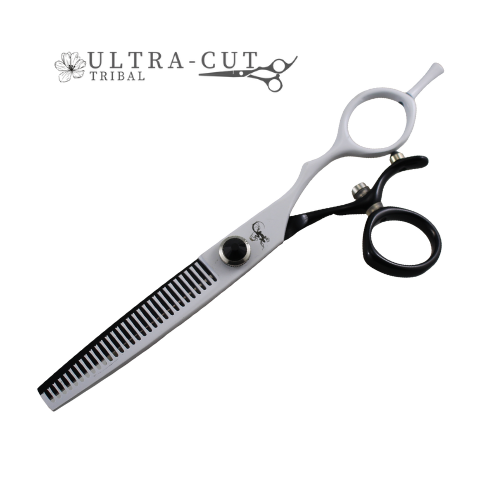 Tribal Scissor Ultra-Cut Twist Black & White Cutting/Thinning 5.5'' Right Handed Kit