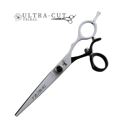 Kit Tribal Ciseau Ultra-Cut Twist Noir & Blanc Coupe/Amincir Droitier 5.5''