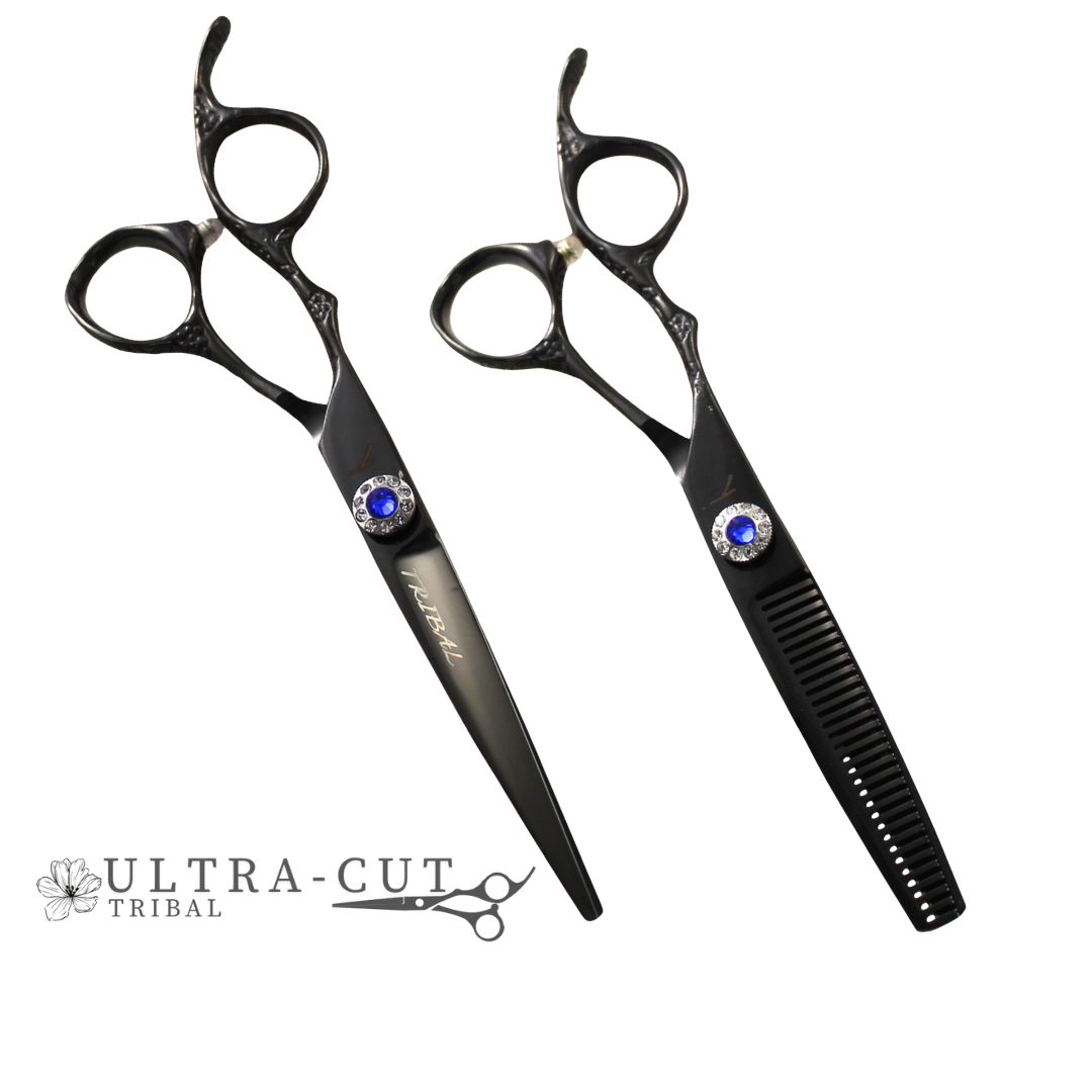 Tribal Scissor Blues Noir Cutting/Thinning 6'' Left-Handed Kit
