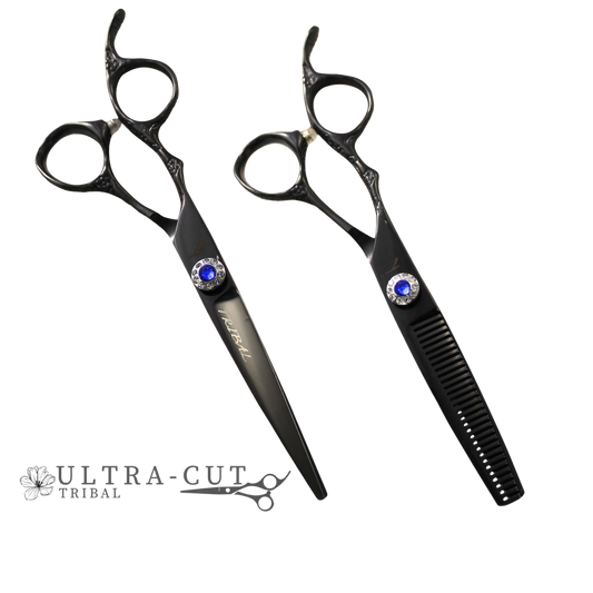Tribal Scissor Blues Noir Cutting/Thinning 6'' Left-Handed Kit